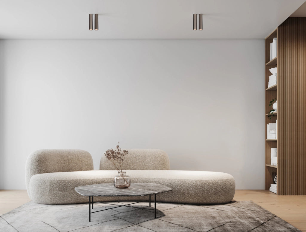 Spot soffitto LOPUS Italux tubo tondo bronzo GU10 24cm