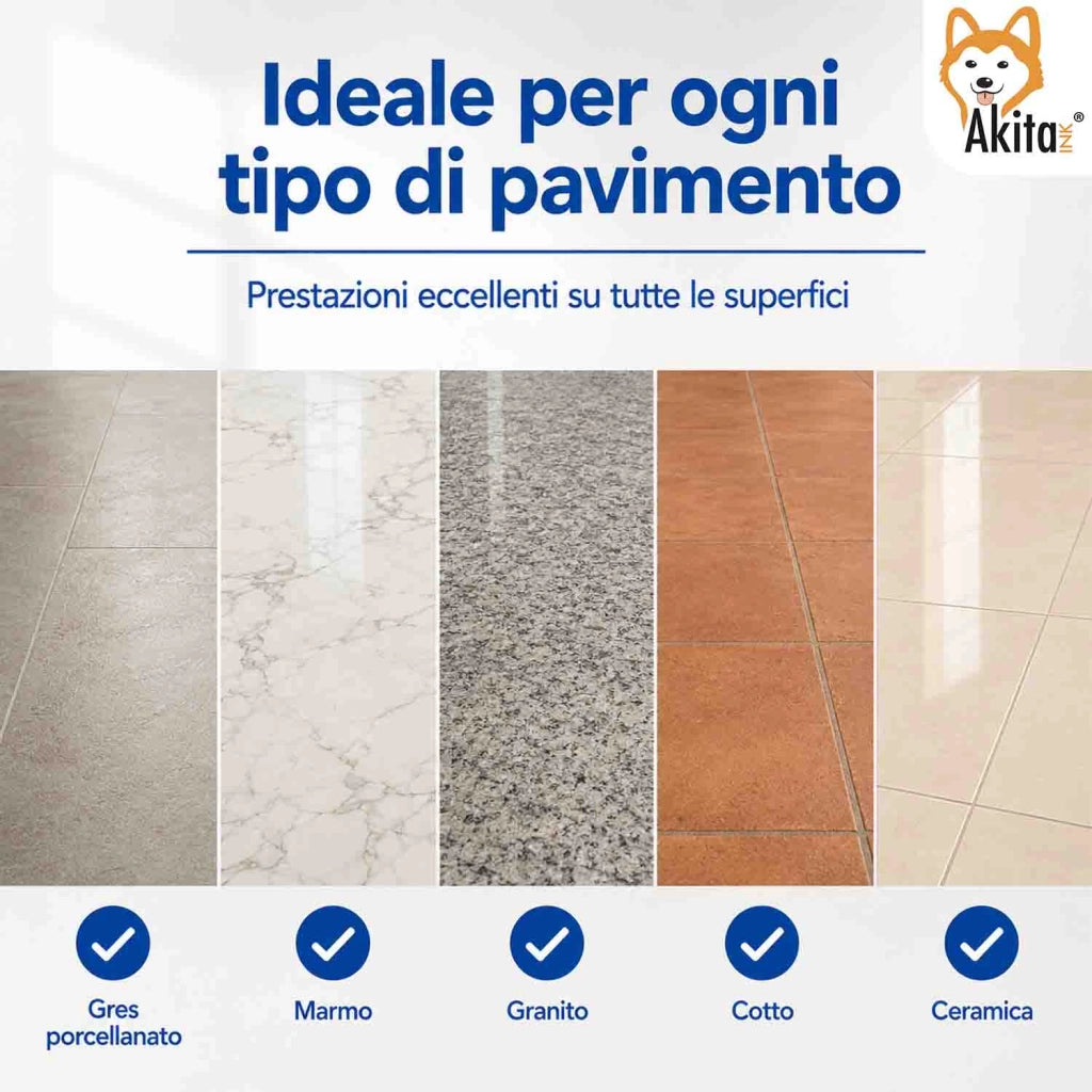 Akitaink 3 Panni Pavimenti Microfibra Angioino 50x70 cm
