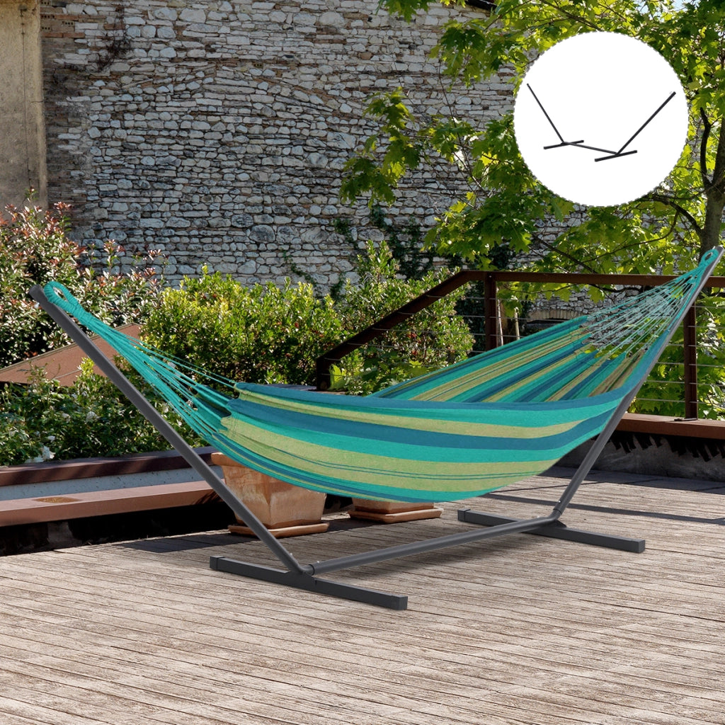 Supporto per amaca ¨C zephmum ¨C nero metallo 360x92x112 cm