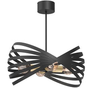 Lampadario Luminex Sparkle nero/oro 4xE27 Ø50,5cm 15W