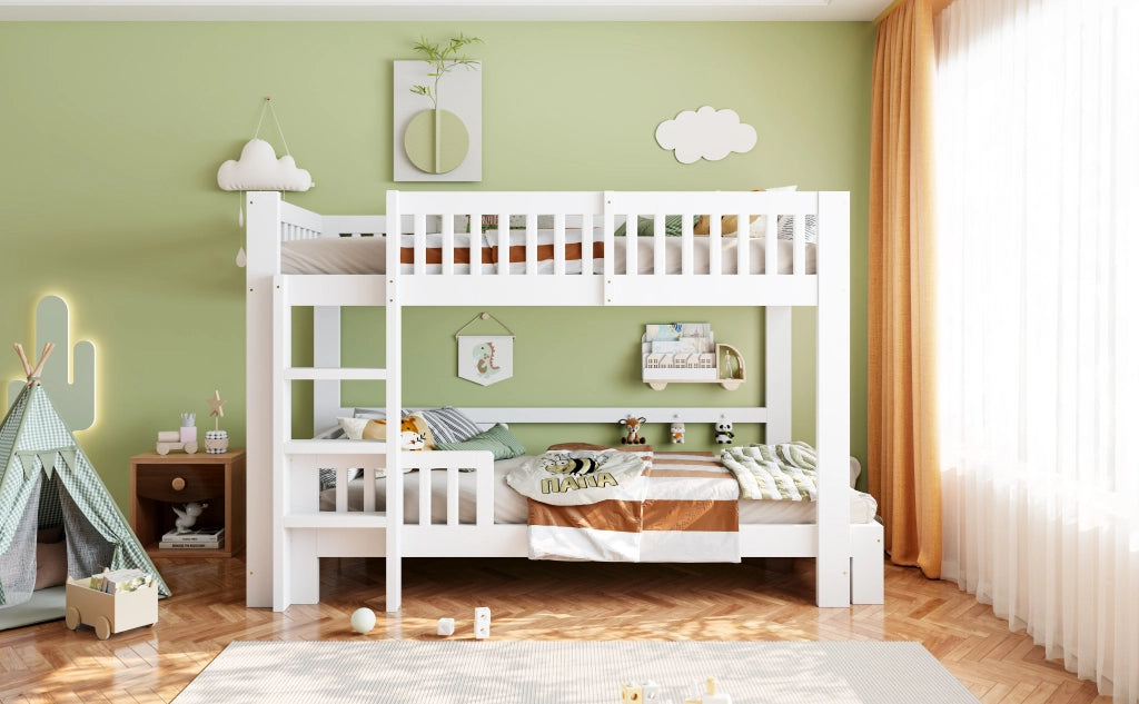 letto modulare in legno bianco 104 x 215 cm