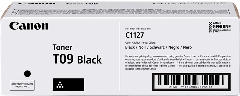 Canon TONER T09 BK cartuccia toner 1 pz Originale Nero