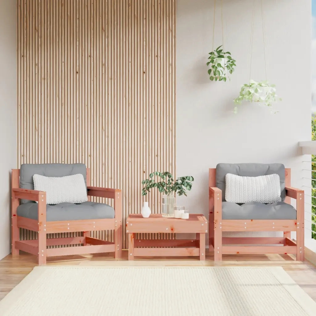 Sedia da patio-Sedie da Giardino 2 pz in Legno Massello di Douglas 703074