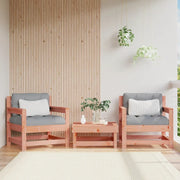 Sedia da patio-Sedie da Giardino 2 pz in Legno Massello di Douglas 703074