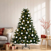 Albero di Natale artificiale con palline 120 cm 150 LED 3466039