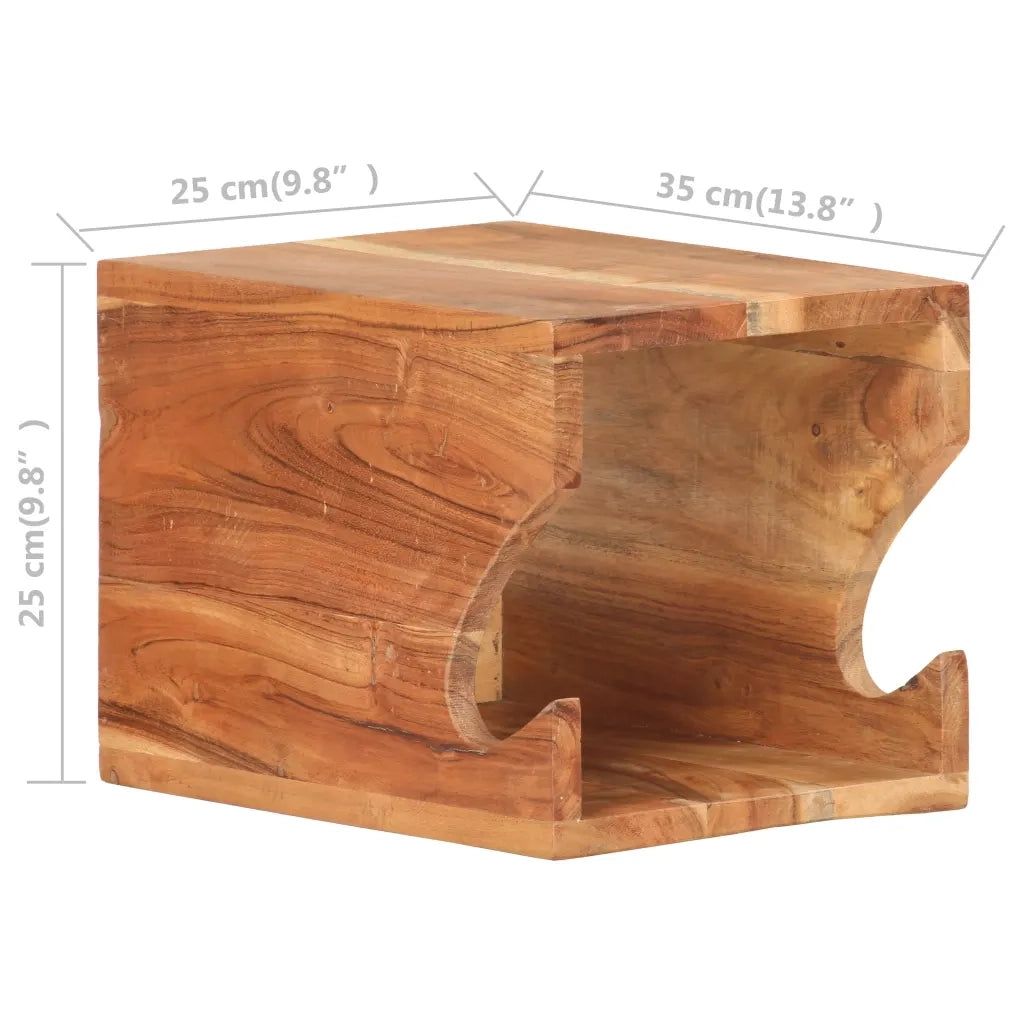Supporto Bicicletta da Parete 35x25x25 cm in Legno di Acacia CFW8209631