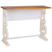 Console in legno laccato bianco invecchiato 106x36x79h cm