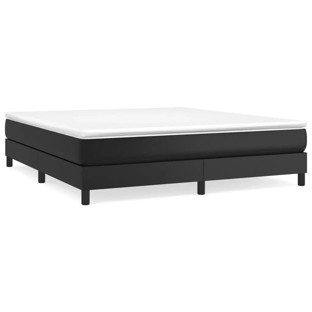 Struttura Letto a Rete a Molle Nero 160x200 cm in Similpelle 3120706