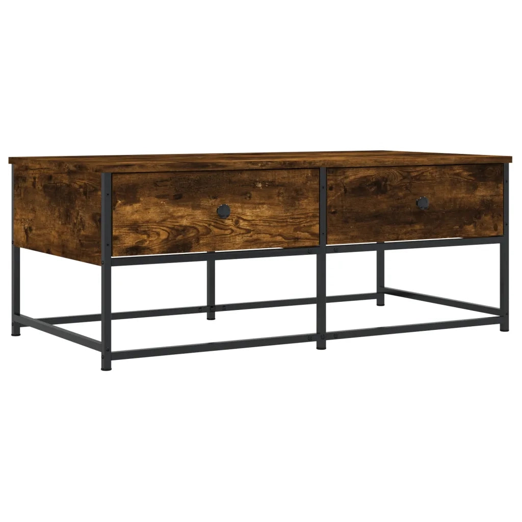 Tavolino da Salotto Rovere Fumo 100x51x40 cm Legno Multistrato 833972