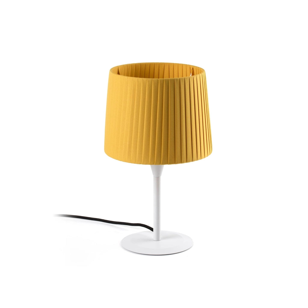 Faro Barcelona 64316-36 - SAMBA S Mini lampada da tavolo bianca/bordata giallo