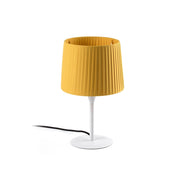 Faro Barcelona 64316-36 - SAMBA S Mini lampada da tavolo bianca/bordata giallo