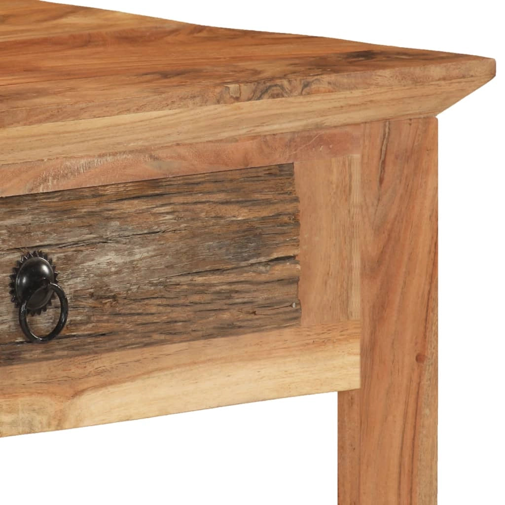 Scrivania tavolo postazione di lavoro mobile per computer studio 110 x 50 x 75 cm legno massello di recupero marrone 02_0023368