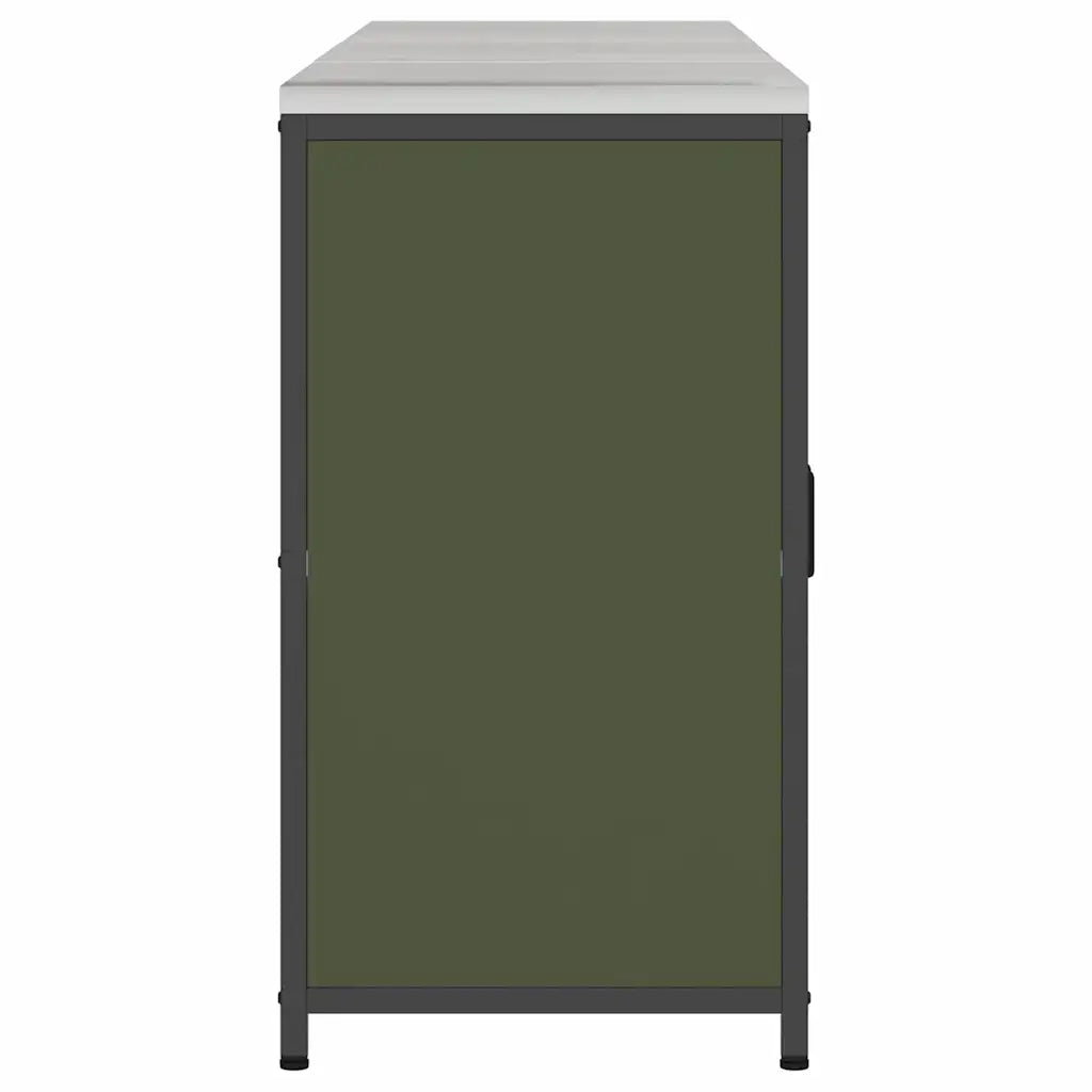 vidaXL Set di Stoccaggio per Cucina 3 pcs Verde oliva 210 x 50 x 92 cm