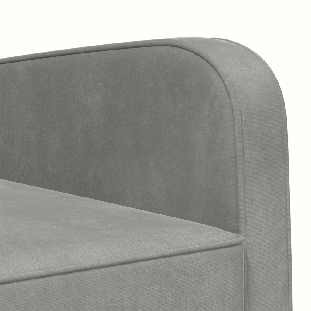 Poltrona Grigio Chiaro Velluto 42043412
