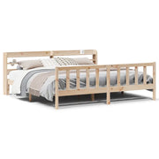 Letto matrimoniale | Letto per adulti | Letto senza Materasso 180x200 cm in Legno Massello di Pino