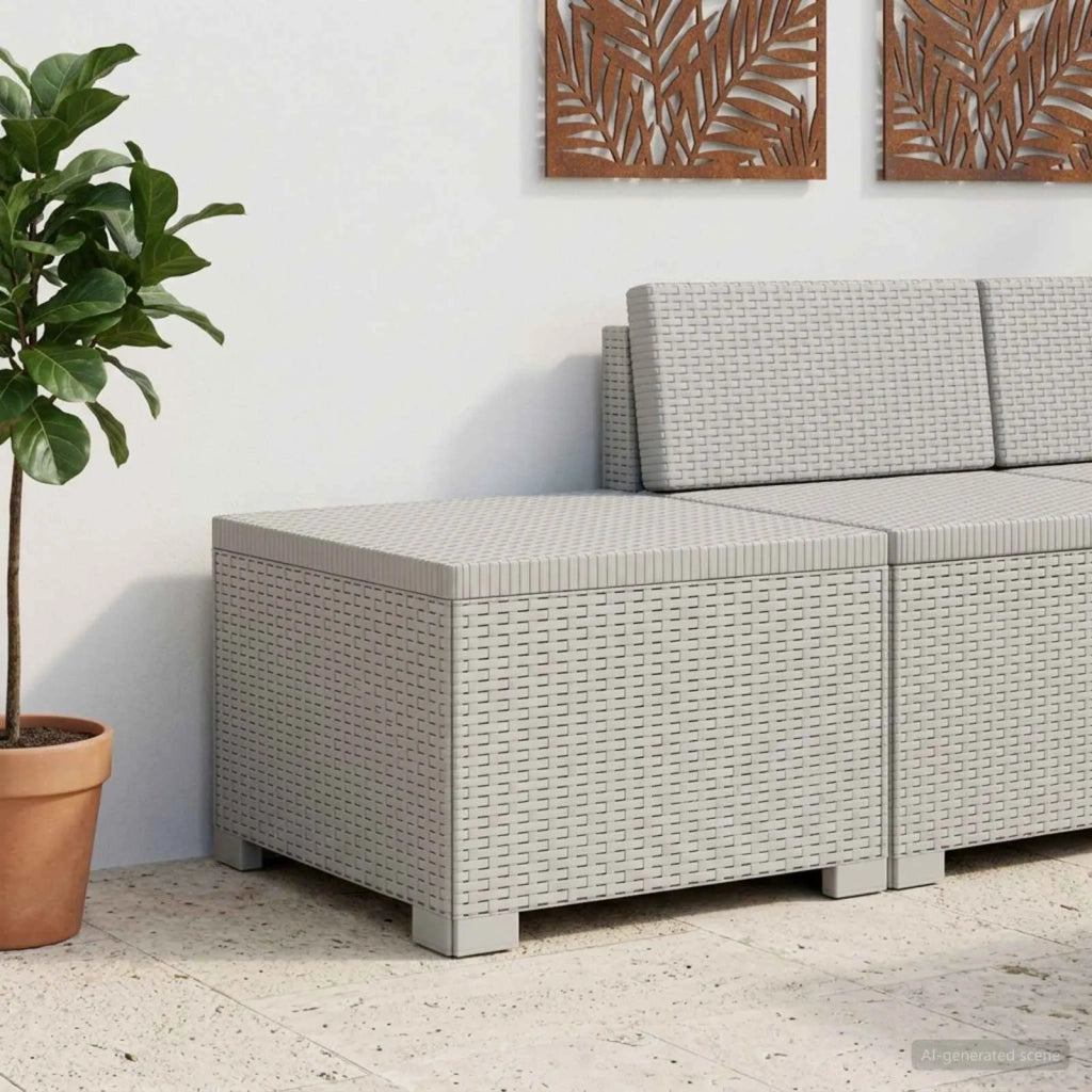 Divano da esterno-Divano da Giardino a 1 Posto Aspetto Rattan PP Bianco 822358