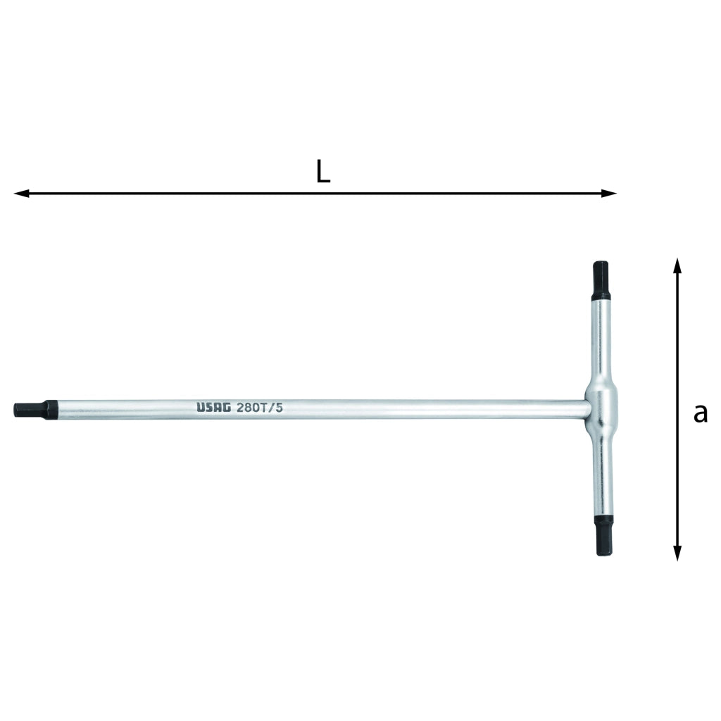 USAG CHIAVI A T CON MASCHIO ESAGONALE 280T D. 4mm U02800134