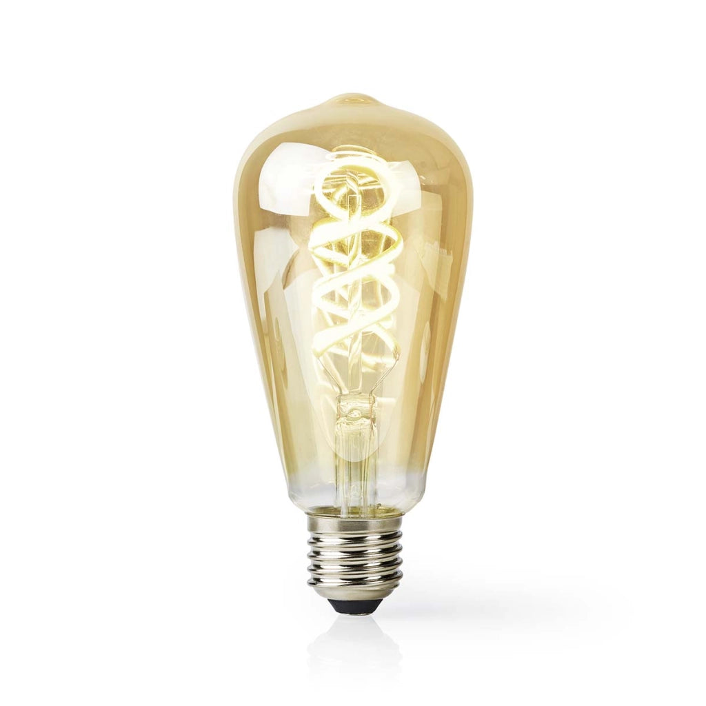 Lampadina connessa Wi-Fi LED 4,9W 360lm E27 SmartLife Formato ST64 Bianco Nedis
