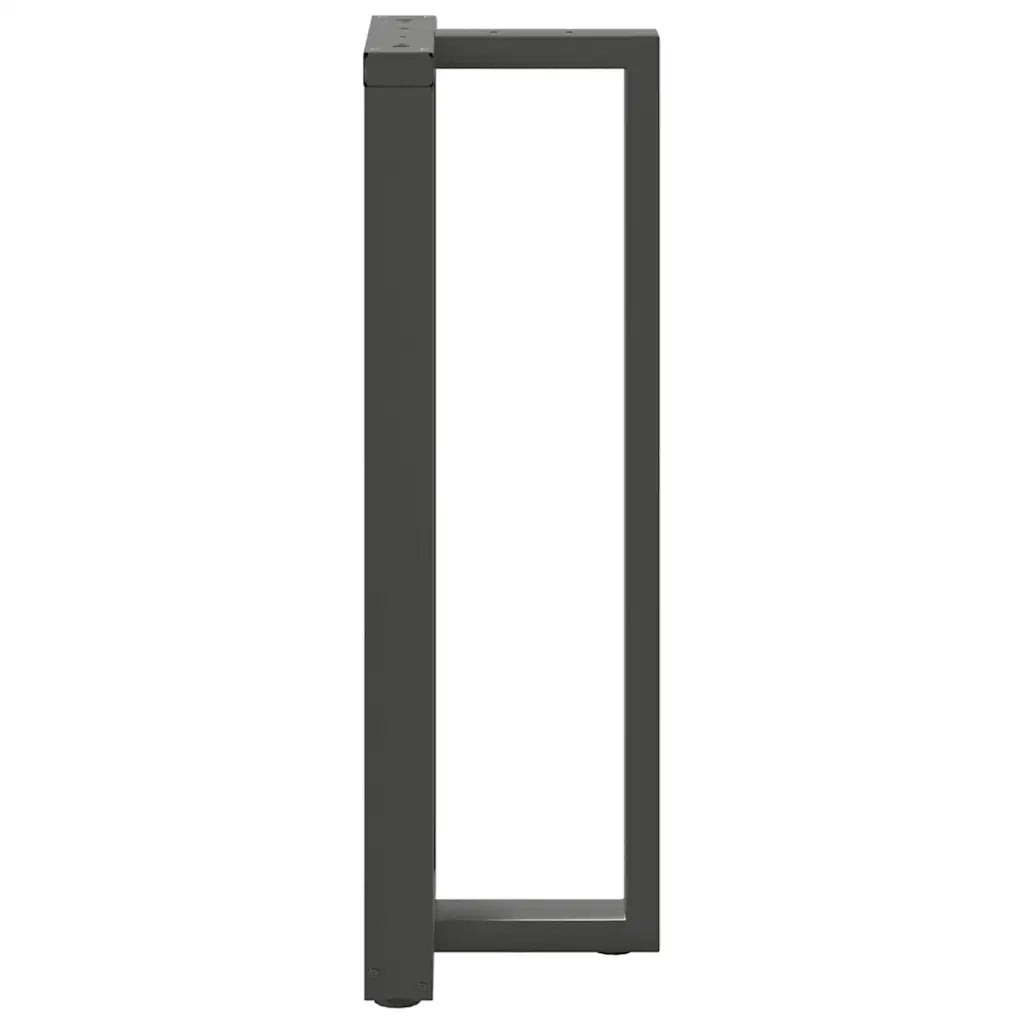 vidaXL Gambe per tavolo da bar a forma di T 2 pz Antracite 50x35x(110-111) cm Acciaio