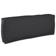 Cuscino per Schienale Pallet Nero 120x40x12 cm in Tessuto Oxford