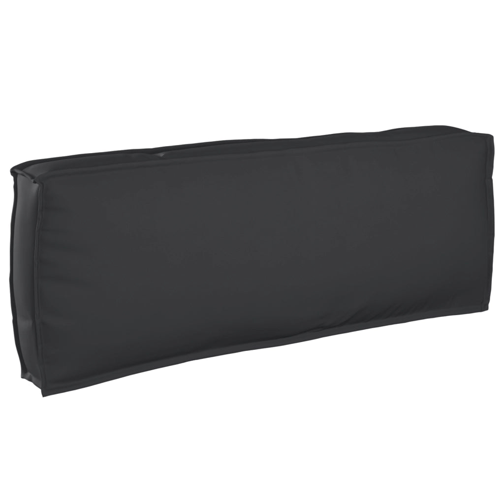 Cuscino per Schienale Pallet Nero 120x40x12 cm in Tessuto Oxford