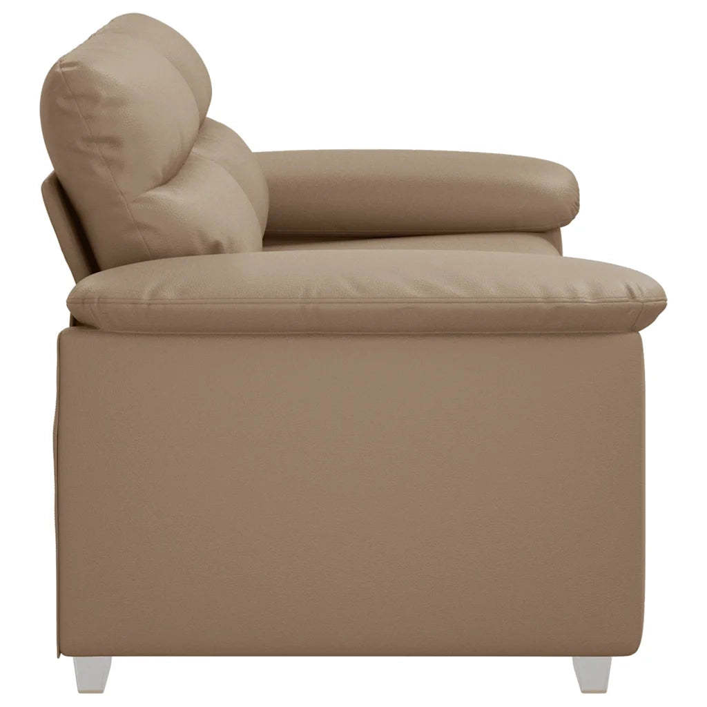 Divano a 2 posti Cappuccino 160x81x84 cm in similpelle 4105336