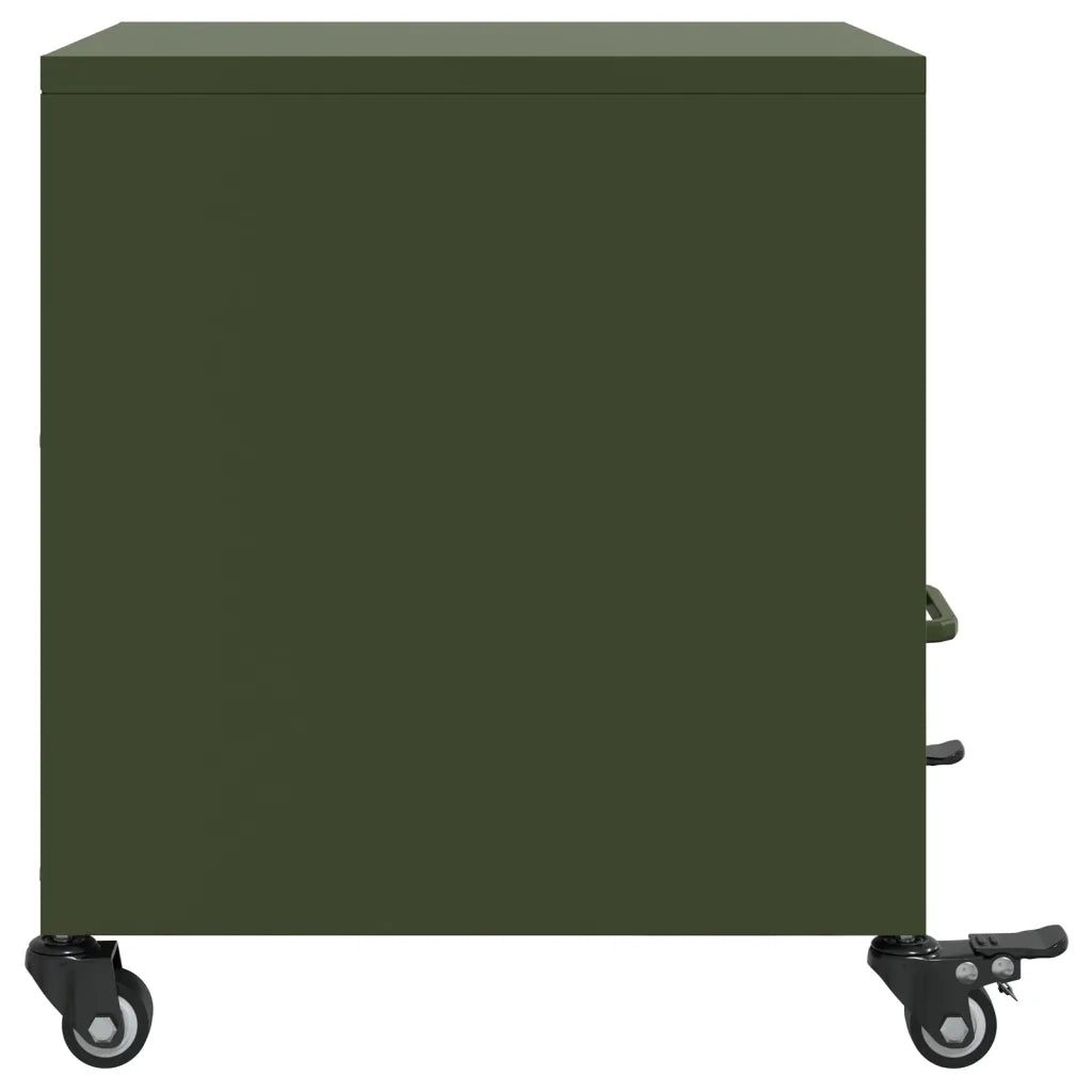 Comodini 2 pz Verde Oliva 36x39x43,5 cm in Acciaio 846713