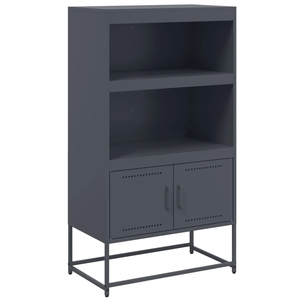 Credenza | Madia | Buffet da pranzo | Armadio da pranzo Antracite 68,5x38,5x123,5 cm in Acciaio