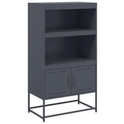 Credenza | Madia | Buffet da pranzo | Armadio da pranzo Antracite 68,5x38,5x123,5 cm in Acciaio