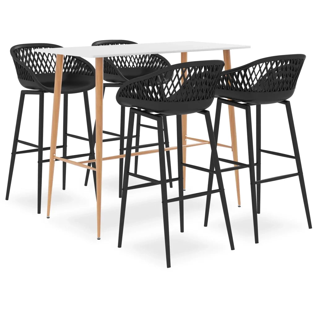 Set da Bar 5 pz Bianco e Nerocod mxl 72437