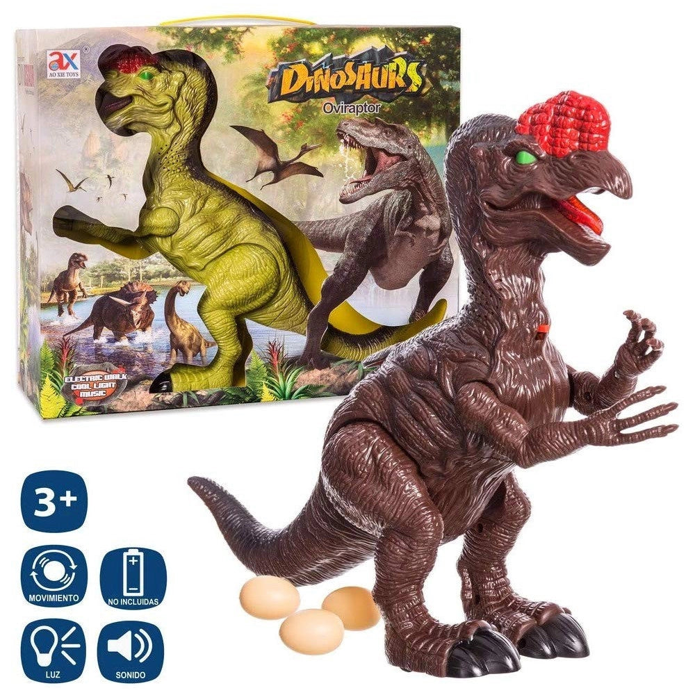 Trade Shop - Dinosauro Oviraptor Camminante Con Luci Suoni E Movimenti Giocattolo Bambini -
