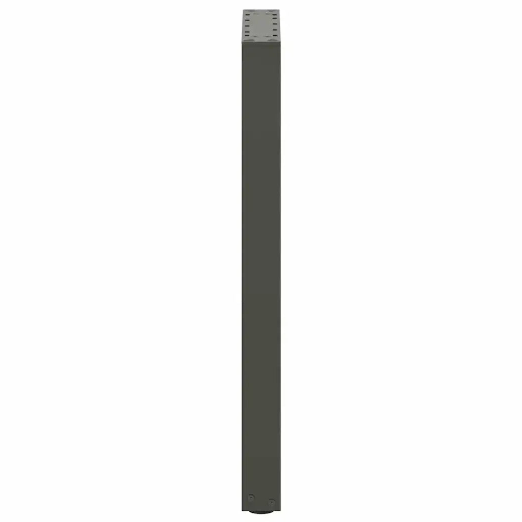 Pieds de table console en U, 2 pièces, anthracite, 28 x (72-73) cm, acier
