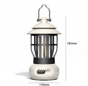 Lampada da campeggio a LED, ricaricabile via USB, lampada esterna a retro illuminazione regolabile, 300 lumen, adatta per campeggio, escursioni, blackout e altre situazioni di emergenza.