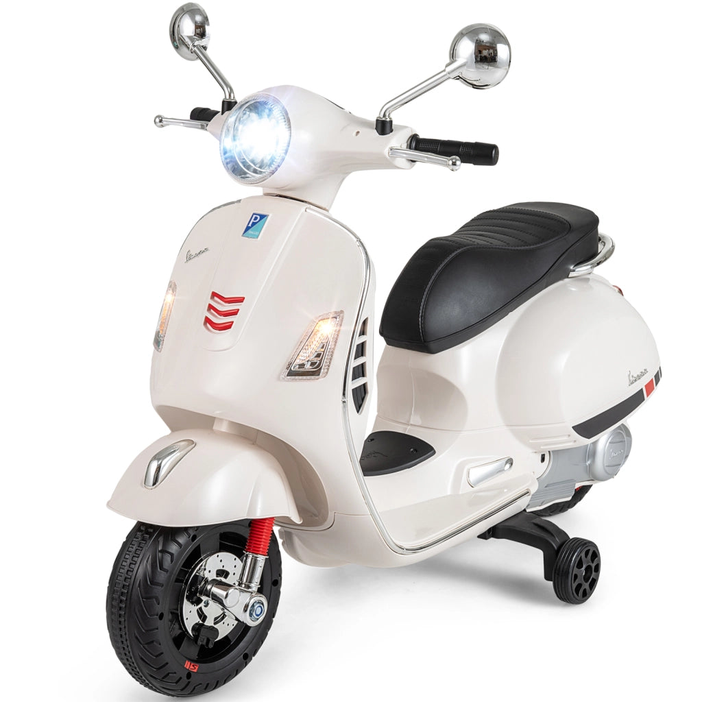 Bici elettrica bambini 12V vespa scooter 3-6 anni rotelle guida auto-Bici giocattolo motore batteria kart atv ragazza allenamento bambino Bianco