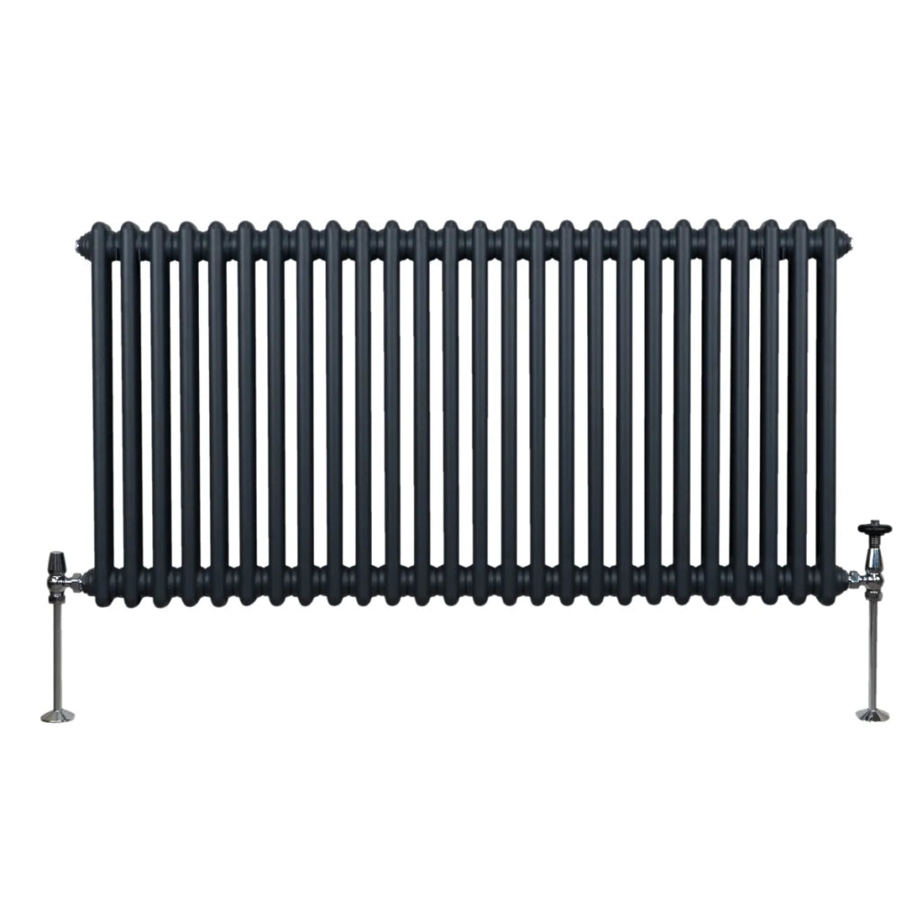 Termosifone Radiatore a 2 colonne per riscaldamento centralizzato Grigio Antracite 60 x 119cm