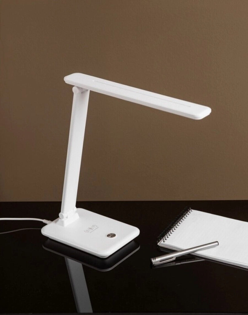 Lampada da tavolo pieghevole 180° 3 colori con ricarica wireless QI 10W AT76284