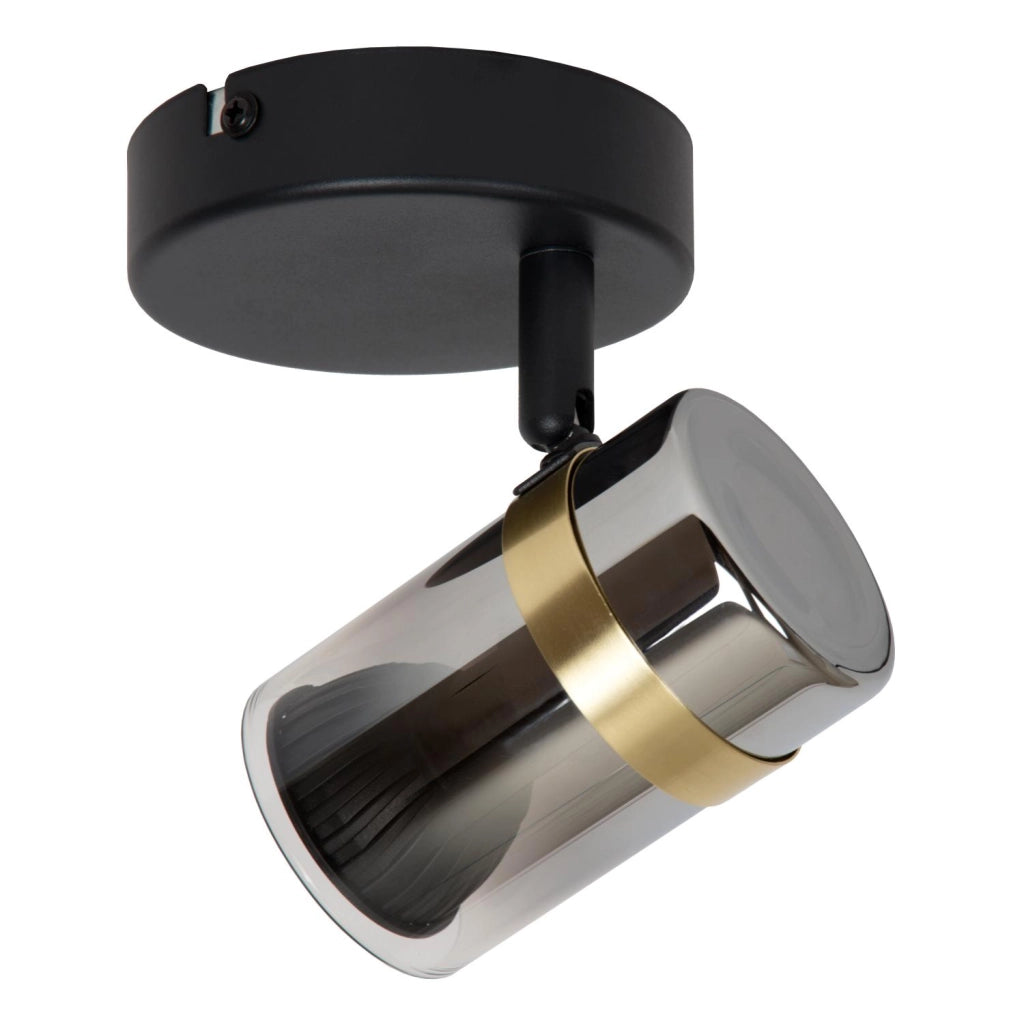 Faretto da soffitto UPTON nero/oro 1xGU10 Lucide