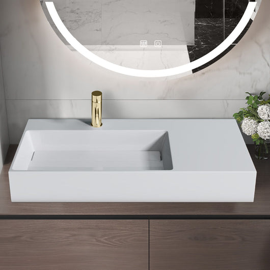 Lavabo In Conglomerato Archi 90 Cm White