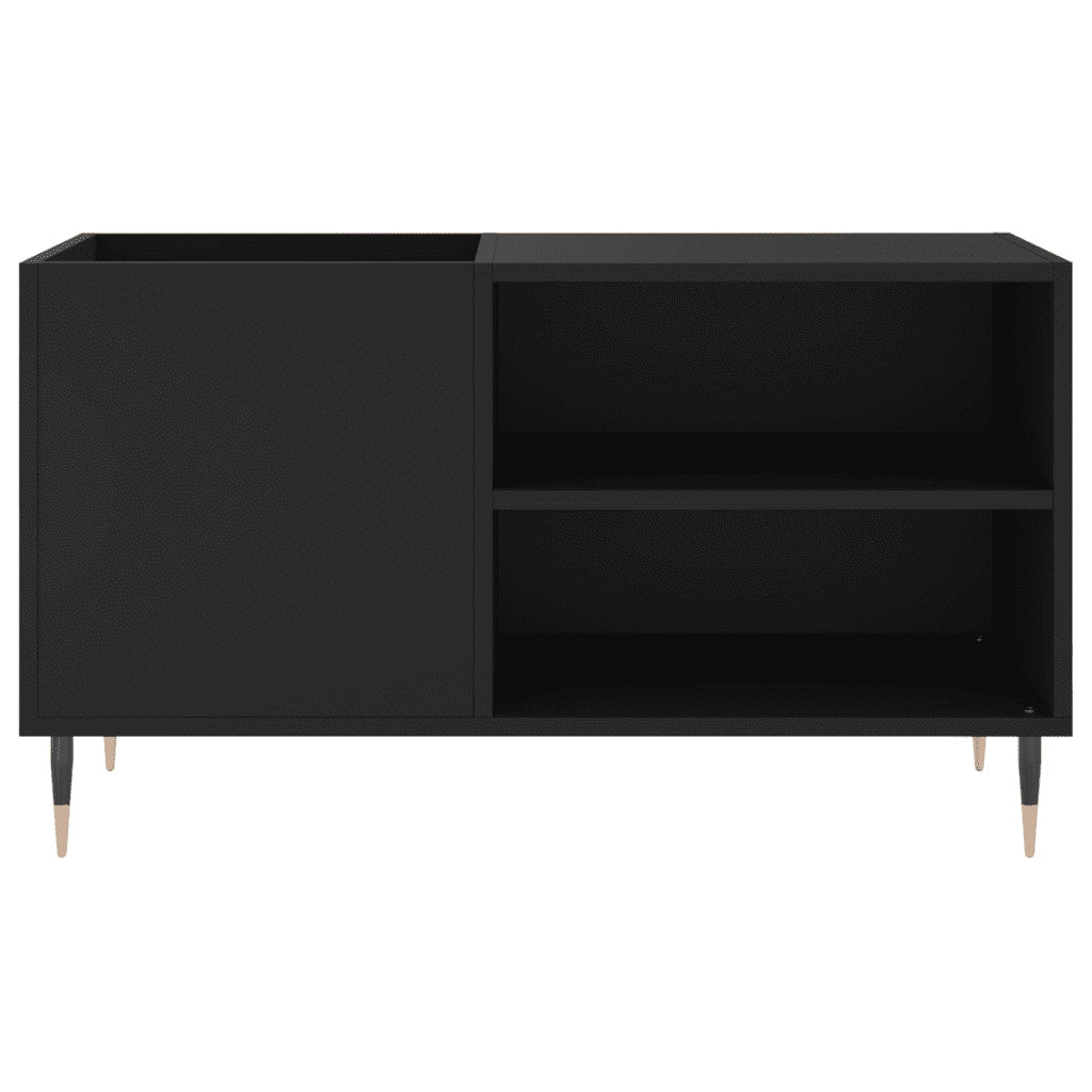 Mobile porta dischi classico e pratico 85 x 38 x 48 cm in legno composito nero 02_0049101