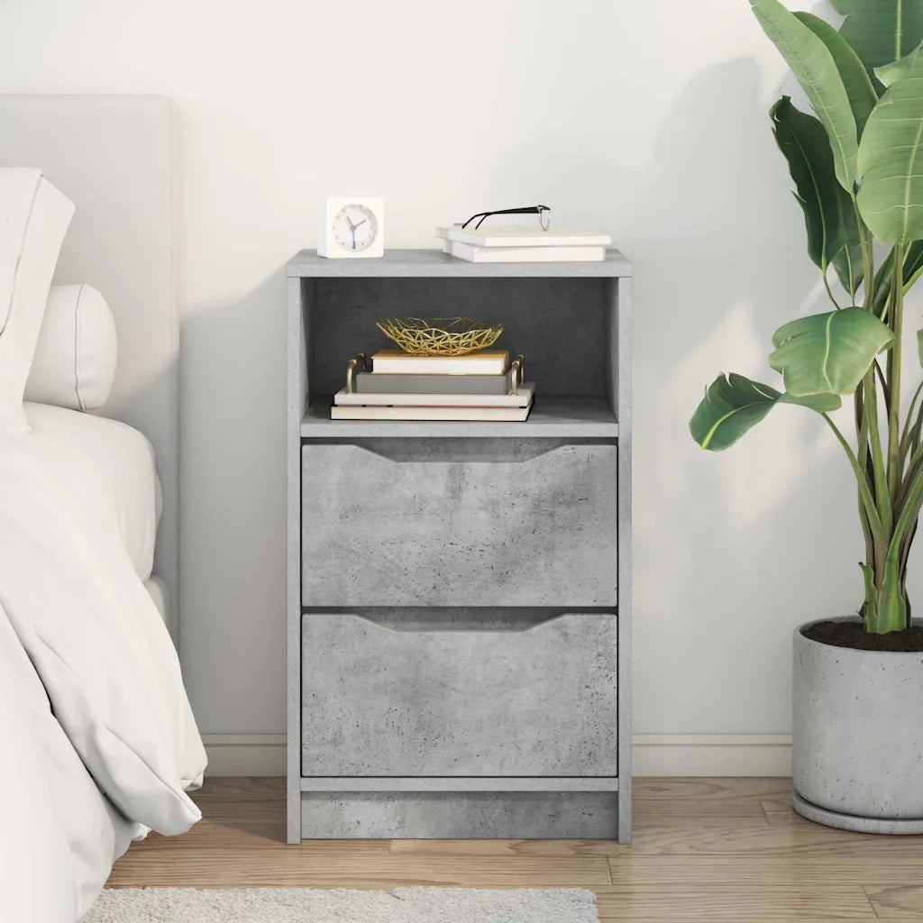 Comodino Grigio cemento 40 x 30 x 467 cm Legno multistrato