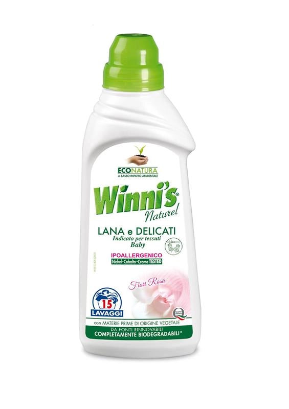 WINNI'S NATUREL DETERSIVO LANA E DELICATI FIORI ROSA 15 LAVAGGI 750 ML