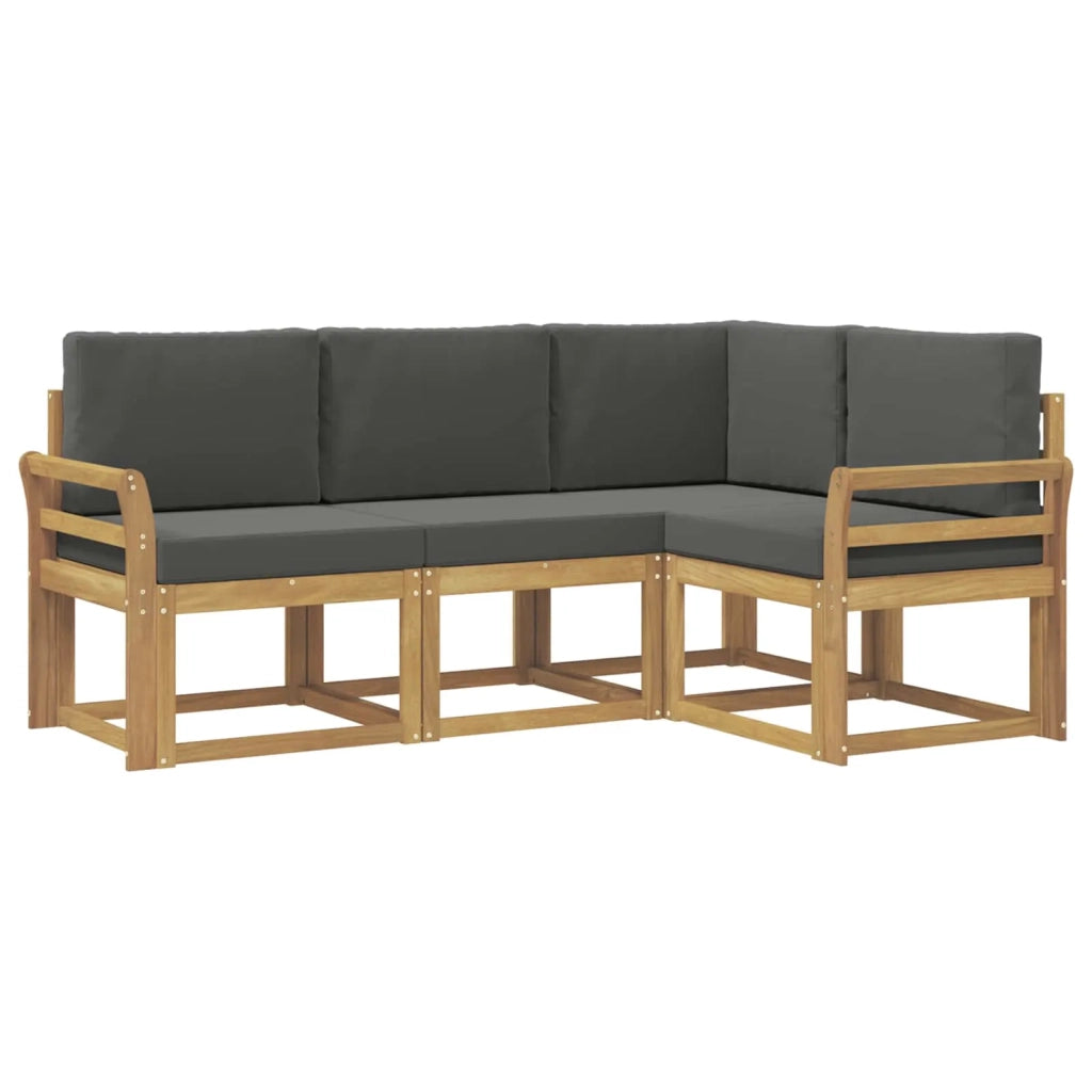 Set di divani da esterno 4 pz Bianco e Antracite 3387561