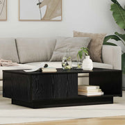 Tavolino da salotto con cassetto Rovere Nero 95 x 55 x 31 cm