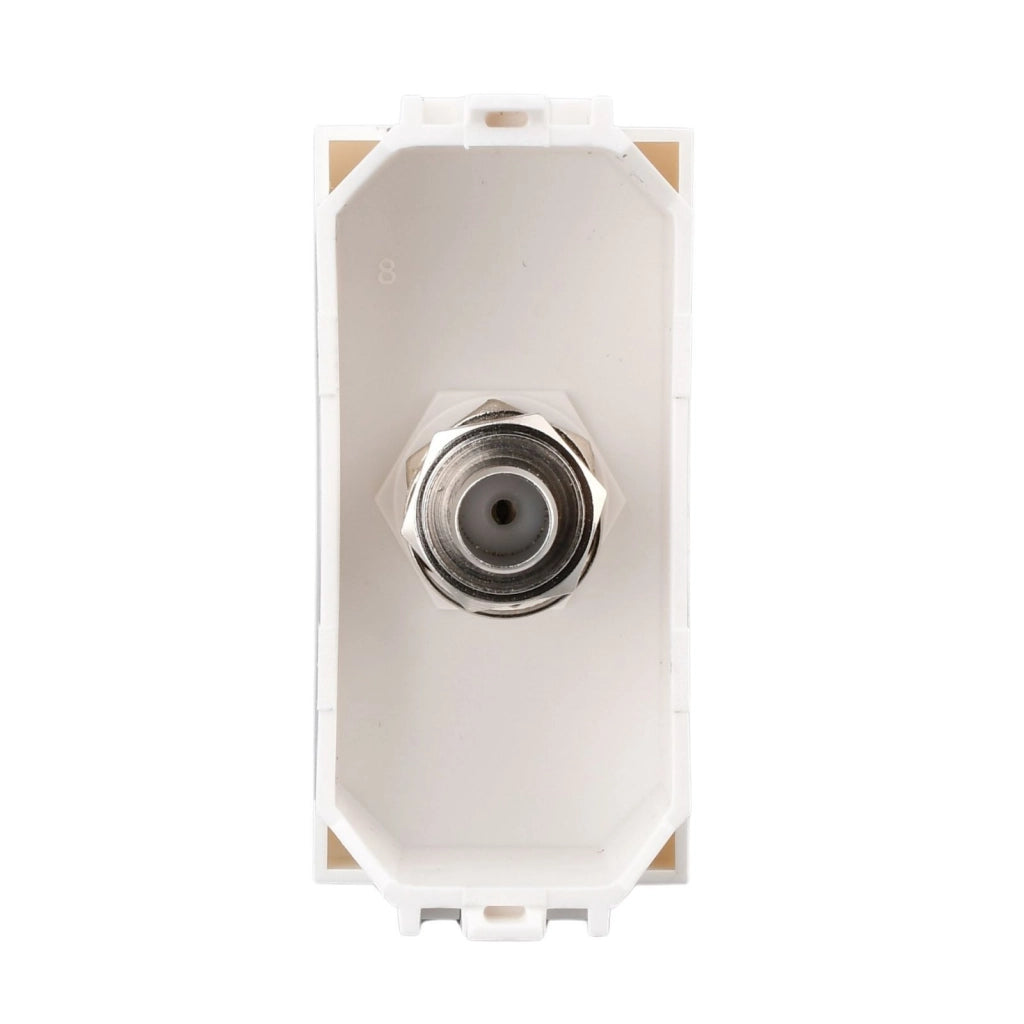 Presa TV SAT A Vite Satellitare Tipo F MBL Bianco 1M Compatibile Bticino Living Light BLB2252