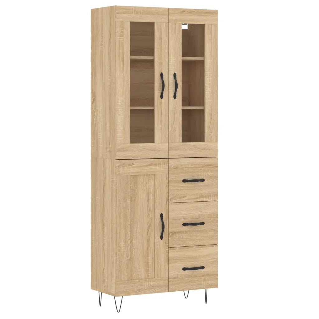 Credenza Rovere Sonoma 69,5x34x180 cm in Legno Multistrato 3198692