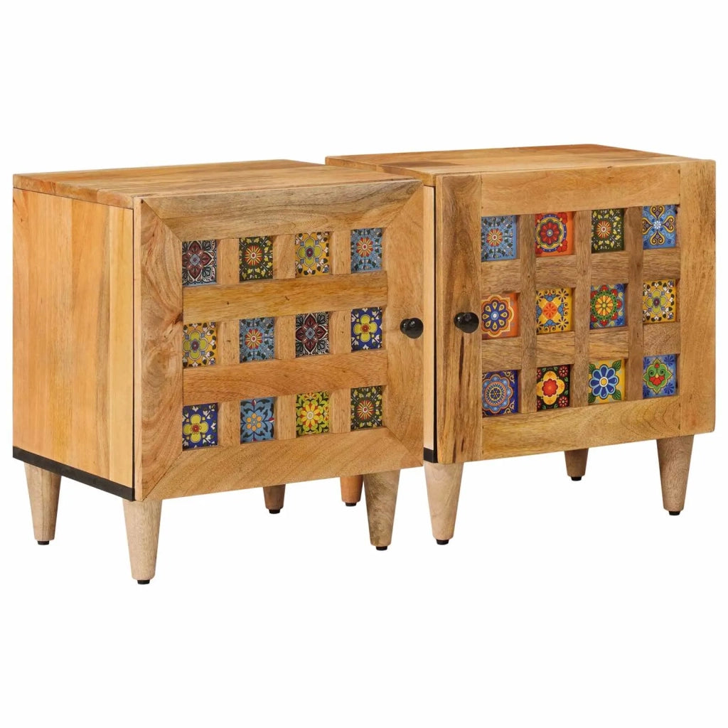 Armadio da Notte 2 pcs Naturale 40 x 33 x 46 cm 4018257