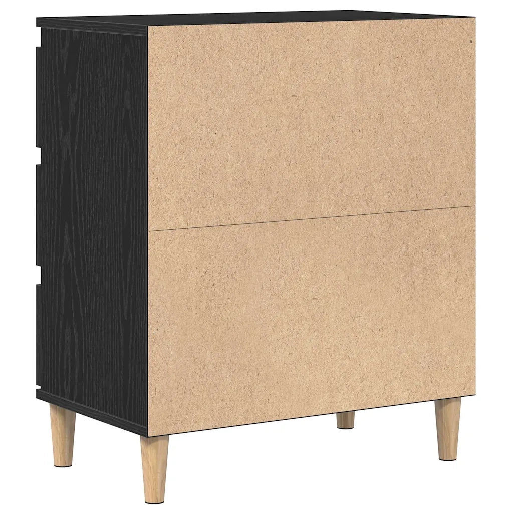 Credenza-Buffet-Armadio da cucina Rovere Nero 60 x 35 x 70 cm Legno multistrato 750191