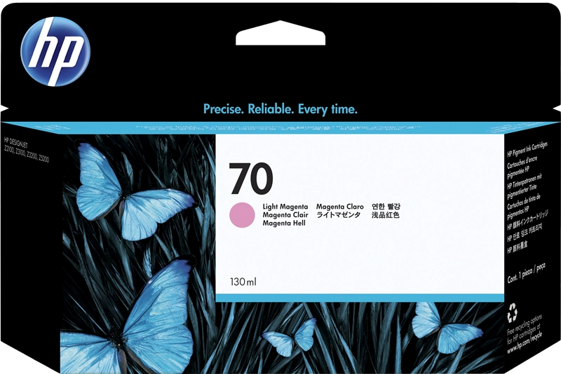 HP Cartuccia inchiostro magenta chiaro 70, 130 ml