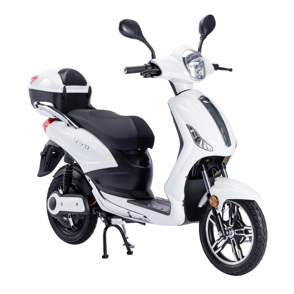 Bicicletta Elettrica Scooter Z-TECH ZT-09-TA NEW 250W 12 Ah 48V Batteria Piombo-Bianco