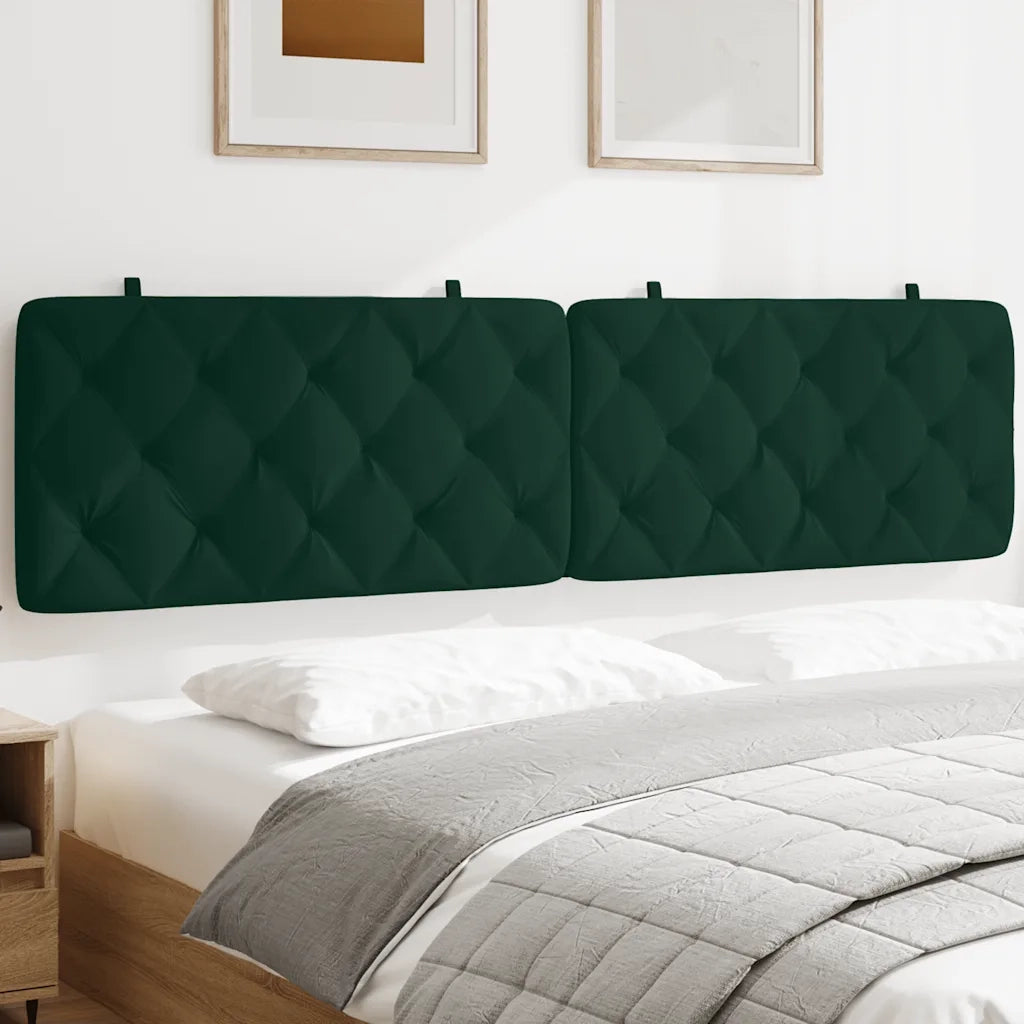 Cuscino Testiera Verde Scuro 200 cm in Velluto 374750